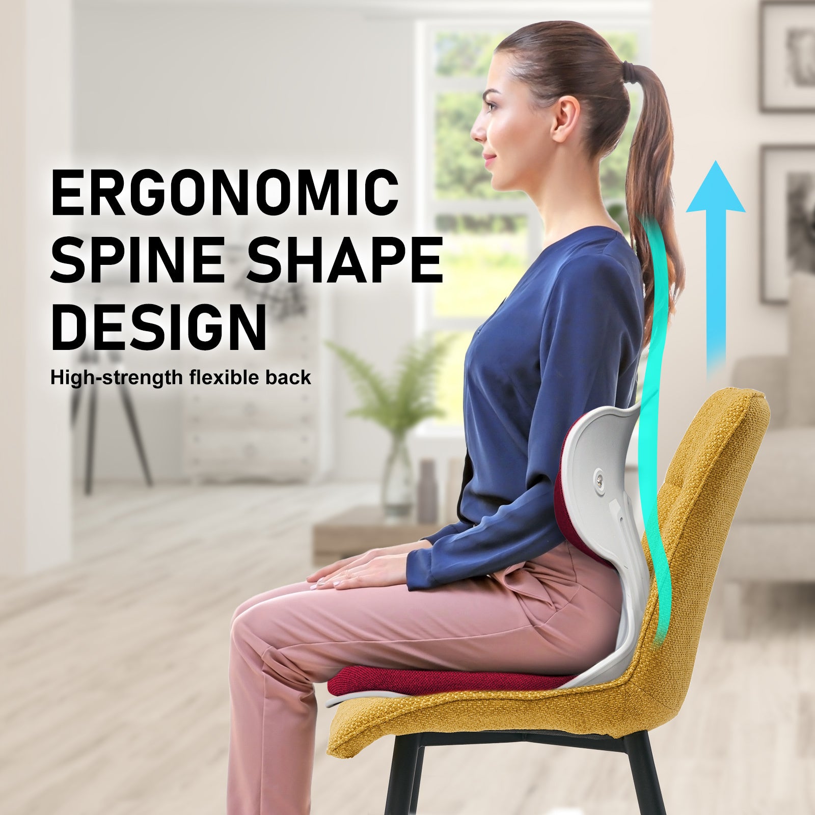 Samgong Posture Correction Slender Chair - Red - Notbrand