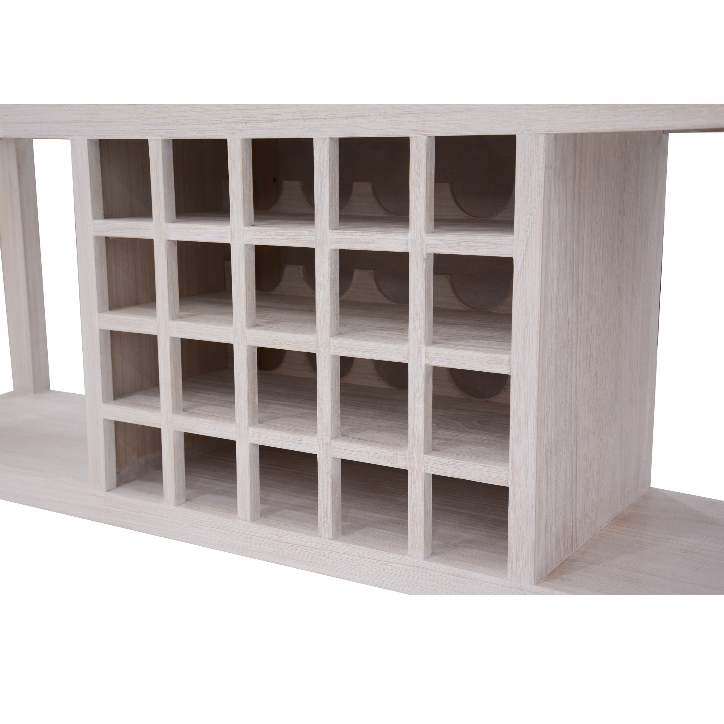 Foxglove Wooden Wine Rack Cabinet - White - Notbrand