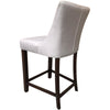 Florence High Fabric Dining Chair with French Provincial Solid Timber - Light Grey
