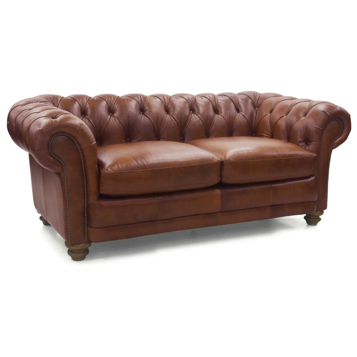 Desire Chestfield Genuine Leather 2.5 Seater Sofa - Butterscotch - Notbrand