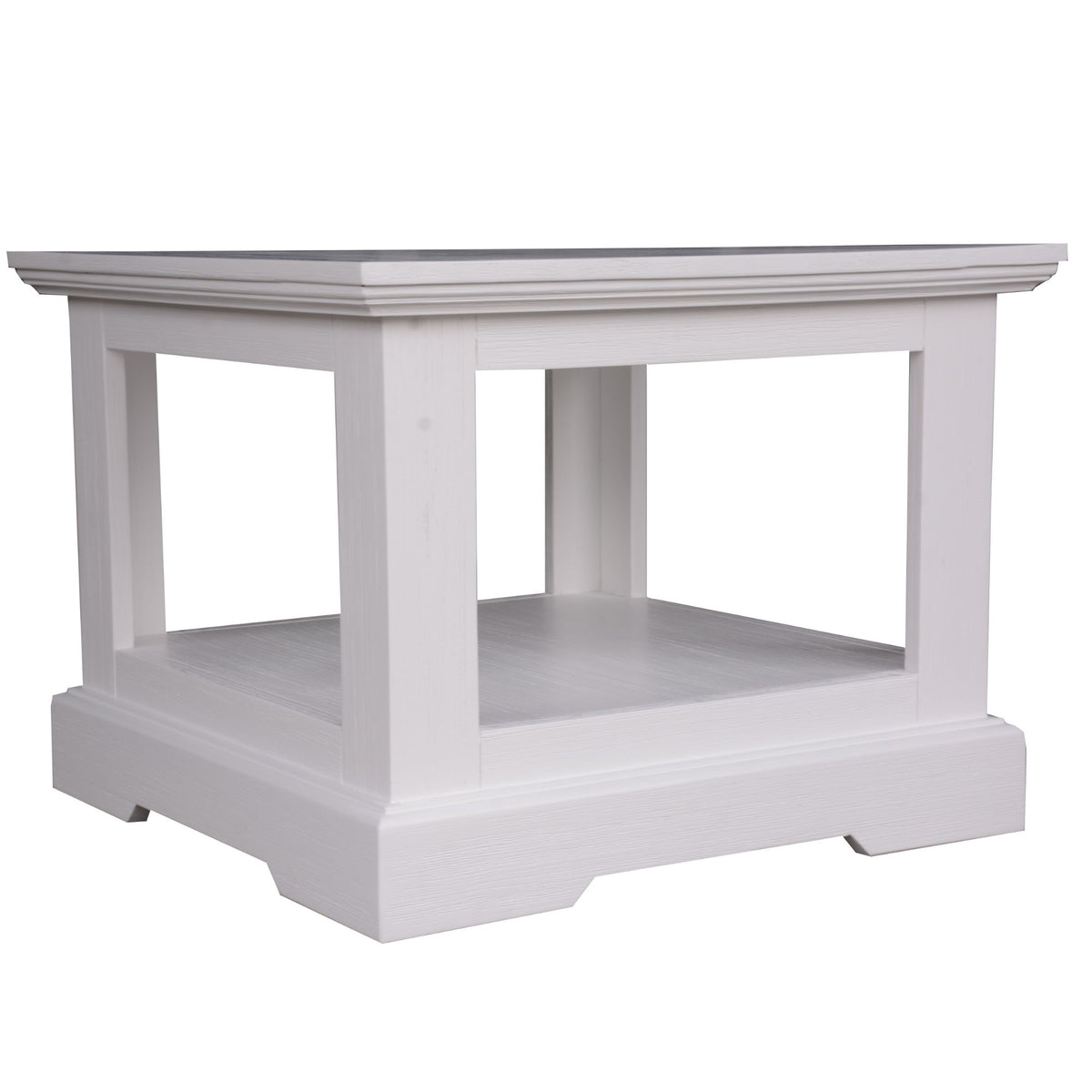 Laelia Side Table with Solid Acacia Timber in White - 60cm - Notbrand