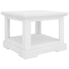 Laelia Side Table with Solid Acacia Timber in White - 60cm - Notbrand
