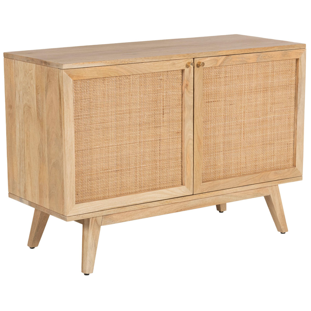 Olearia Buffet Table with 2 Door Solid Mango Wood in Natural - 100cm - Notbrand