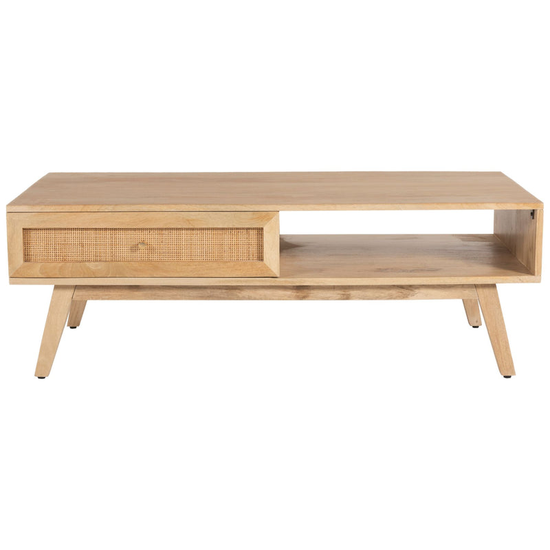 Olearia Console Table with Solid Mango Timber Wood in Natural - 120cm - Notbrand