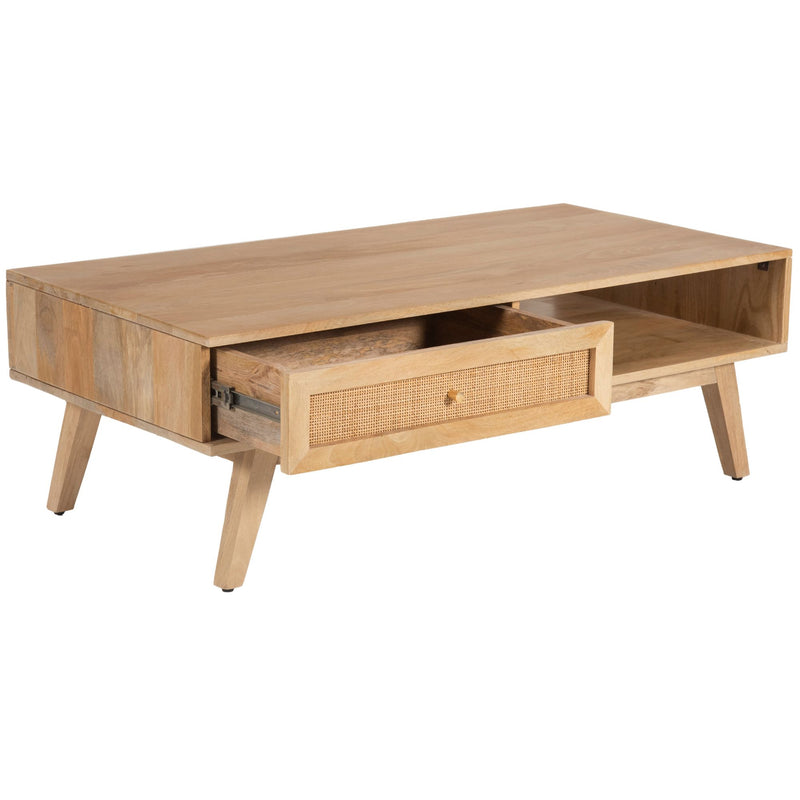 Olearia Console Table with Solid Mango Timber Wood in Natural - 120cm - Notbrand
