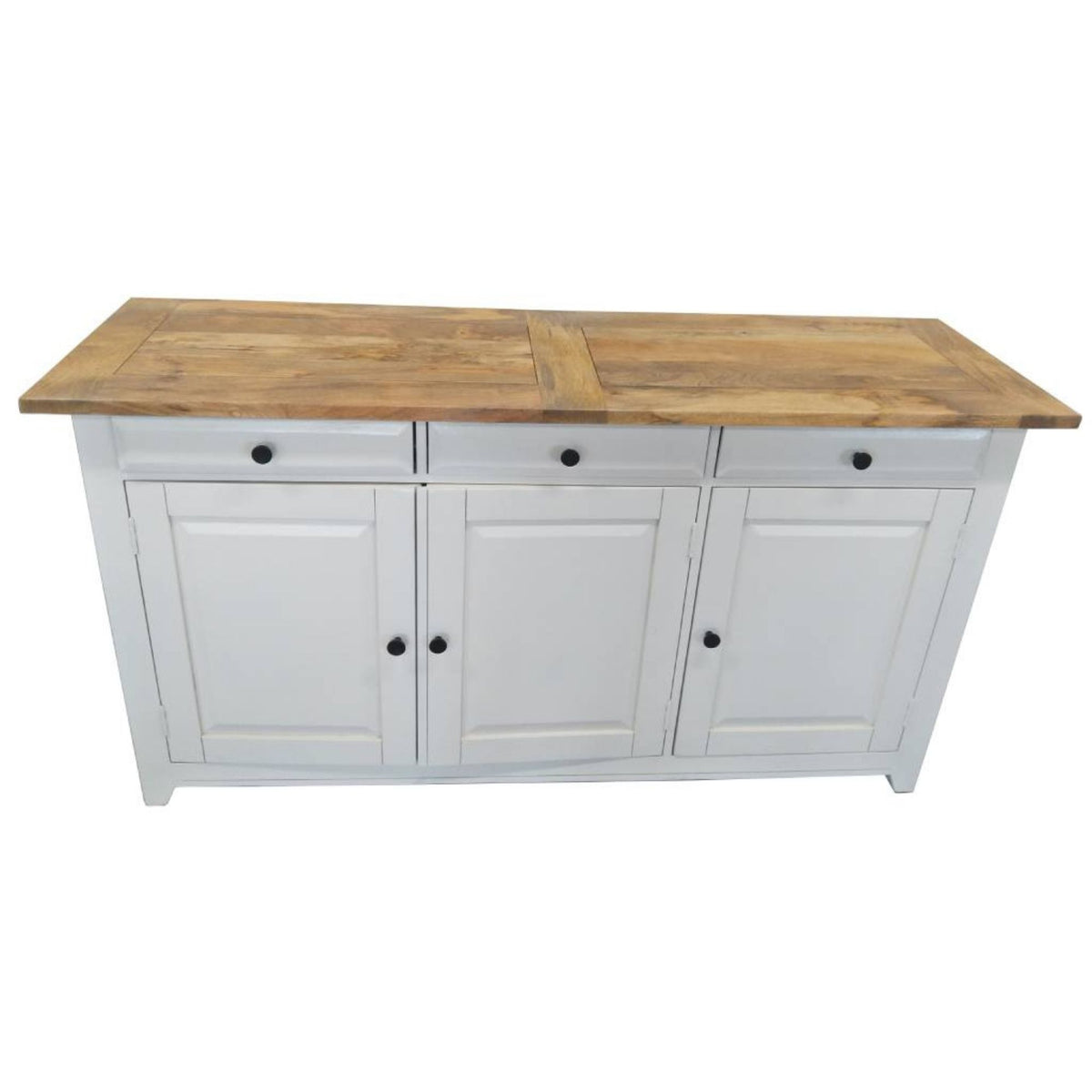 Lavasa Buffet Table with 3 Doors Drawers Solid Mango Wood - 160cm - Notbrand