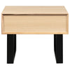 Aconite Side Table with Solid Messmate Timber Wood in Natural - 60cm - Notbrand
