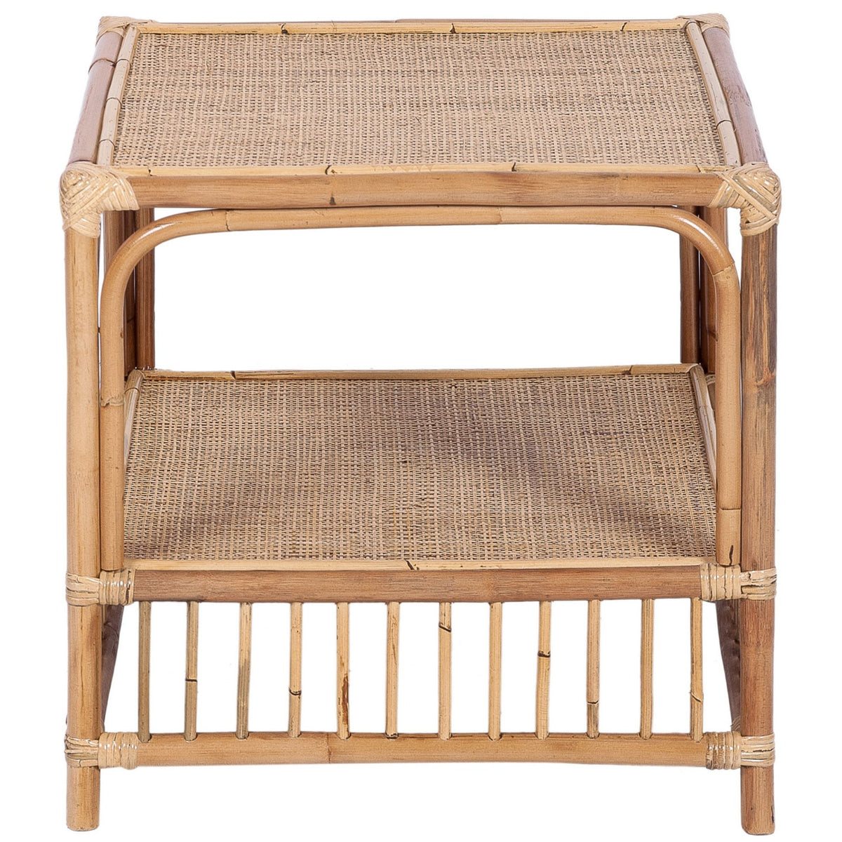 Earthy Rattan Side Table in Natural - 51cm - Notbrand