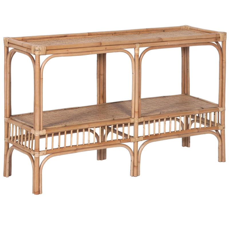 Earthy Rattan Console Table in Natural - 120cm - Notbrand