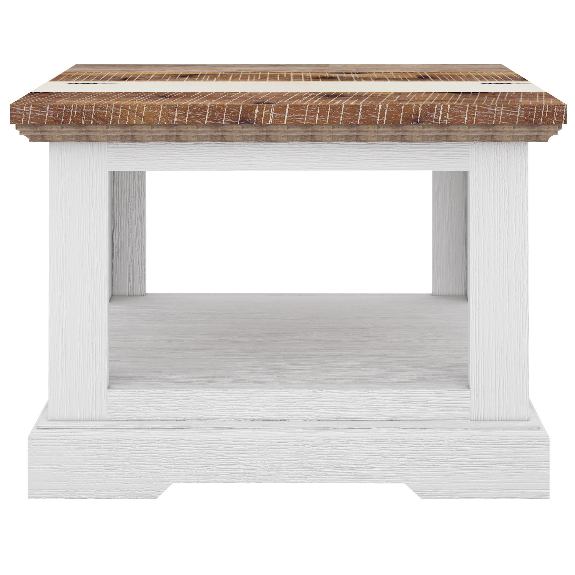 Orville Side Table in Solid Acacia Timber - Multicolour - Notbrand