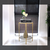 Alba Sintered Marble Side Table - Gold - Notbrand