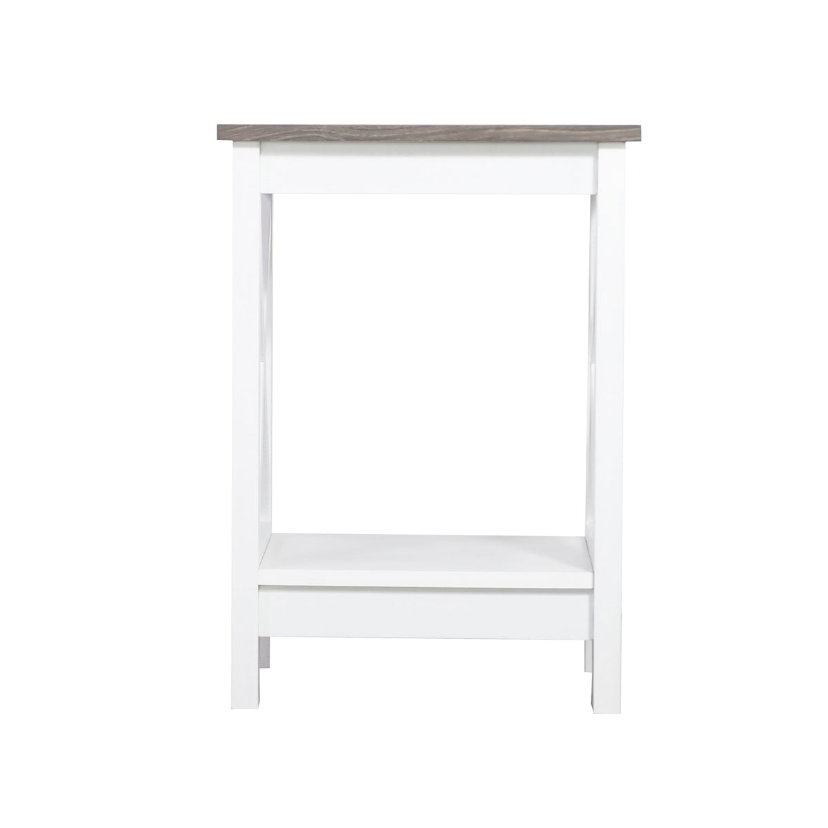 Oreal Coastal Side Table - White & Grey - Notbrand