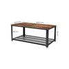 Hapurian Rectangle Coffee Table with Storage Shelf - Rustic Brown - Notbrand
