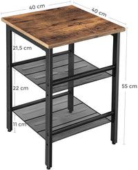 VASAGLE Side Table with 2 Mesh Shelves - Notbrand