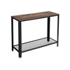 Hapurian Console Table with Mesh Shelf - Rustic Brown - Notbrand