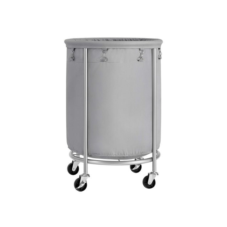 Songmics Laundry Basket with Wheels - Gray & Silver - Notbrand