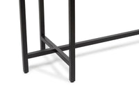 Narrow Hallway Console Table with Textured Top - Gold & Black - Notbrand
