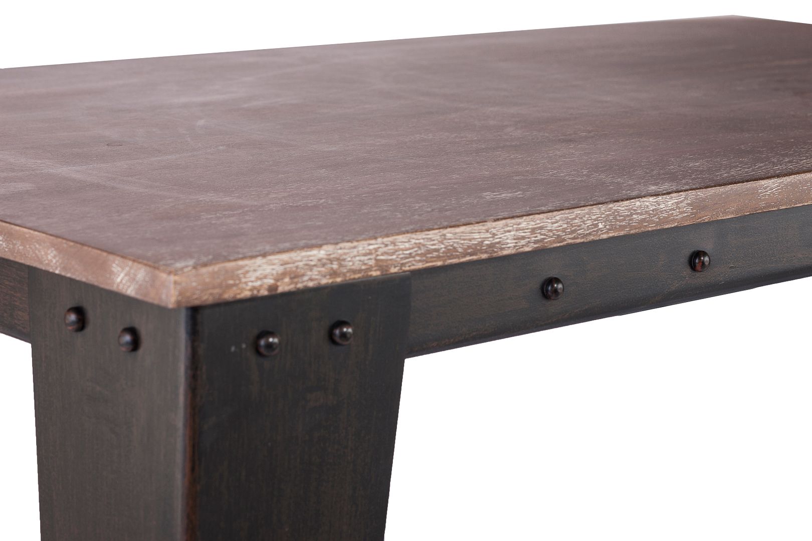 Autar Industrial Style Wood Coffee Table on Wheels - Brown & Rustic - Notbrand