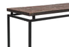 Mbelu Narrow Hallway Console Table with Wood Top - Black