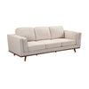 Aukax Fabric Sofa Set 3+2 Seater with Wooden Frame - Beige - Notbrand