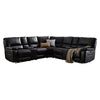 Wehx Genuine Leather Round Corner Electric Recliner Sofa with 2x Cup Holders - Dark Brown - Notbrand