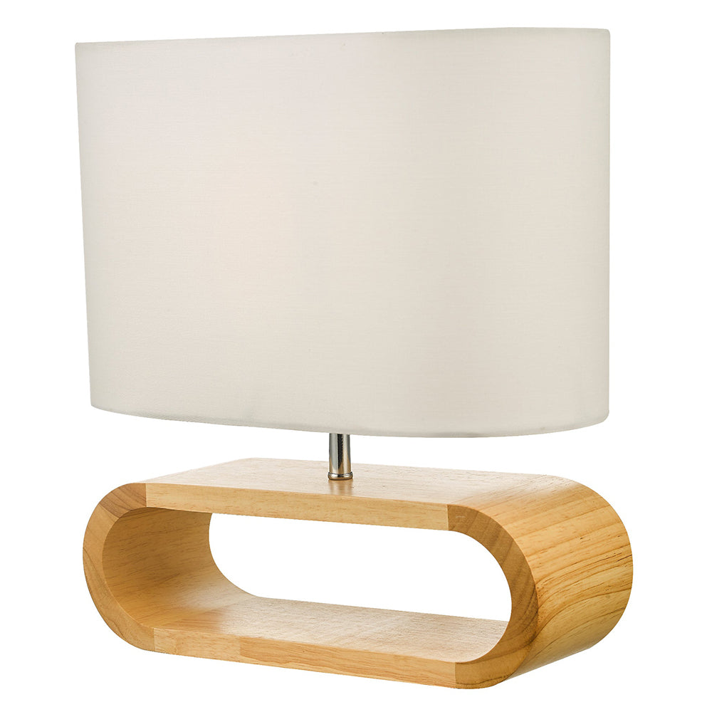Bynar Wooden Base Table Lamp - White - Notbrand