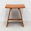 Archie Teak Stool With Rubber, Padded Feet - Natural - Notbrand