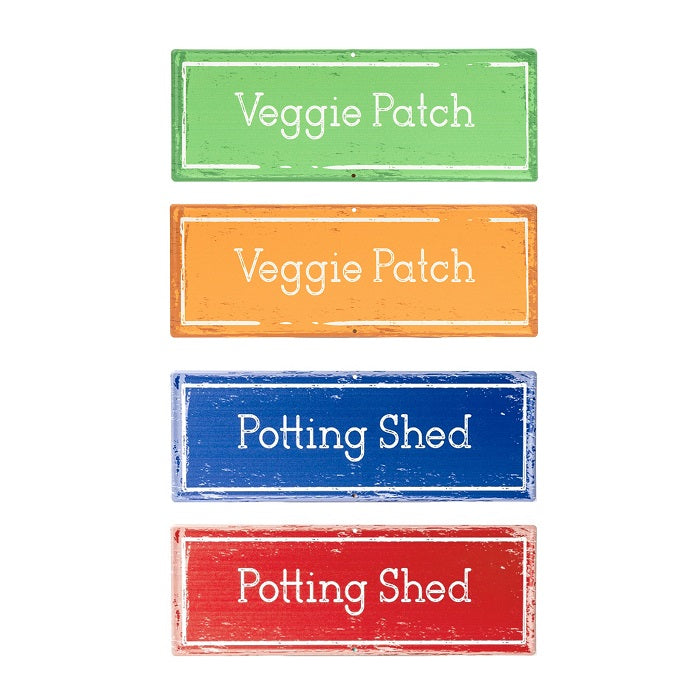 Assorted Vegie/Potting Shed Enamel Signs - Pack of 12 - Notbrand