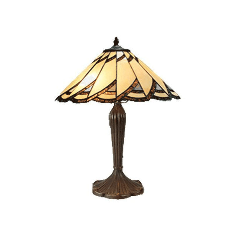 Vermont Tiffany Style Table Lamp - White - Notbrand
