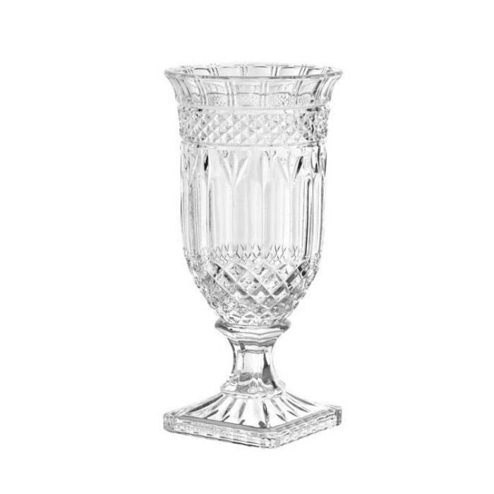 Versailles Crystal Glass Vase - Clear - Notbrand