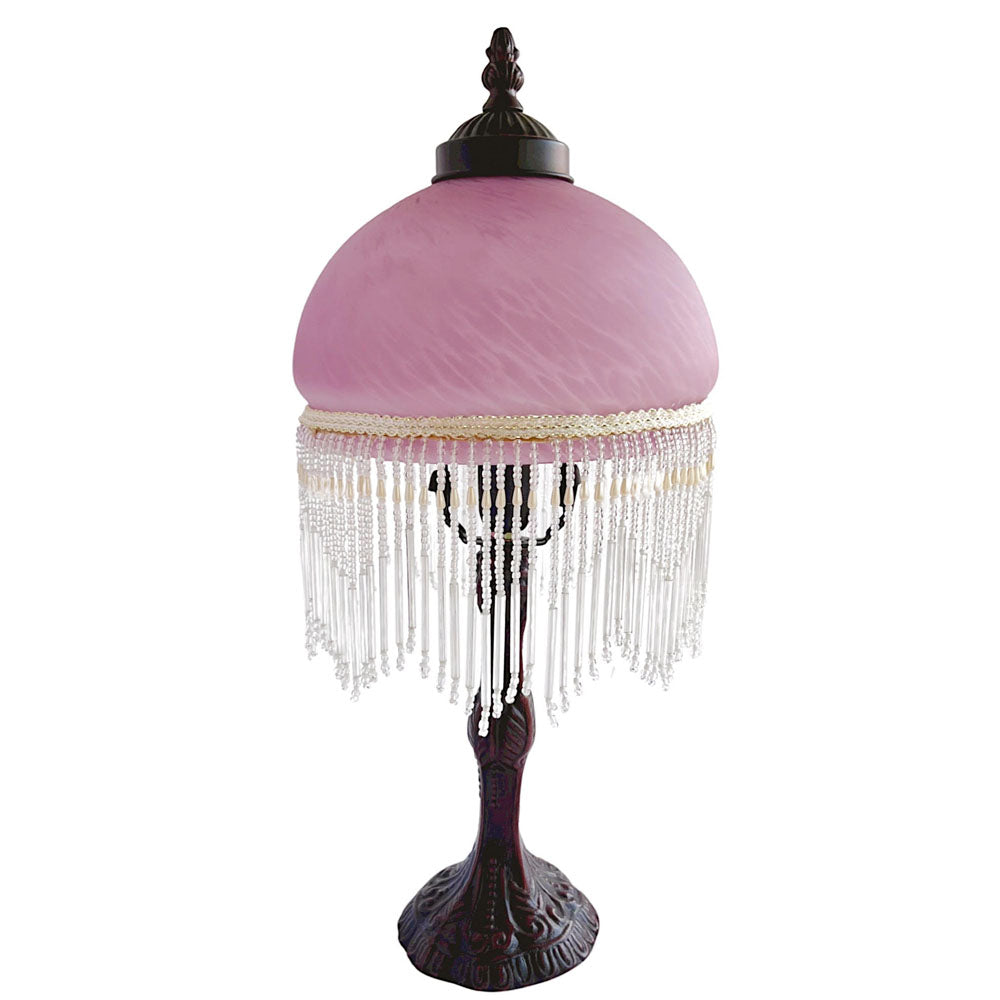 Victorian Beaded Style Polyresin Table Lamp - Purple - Notbrand