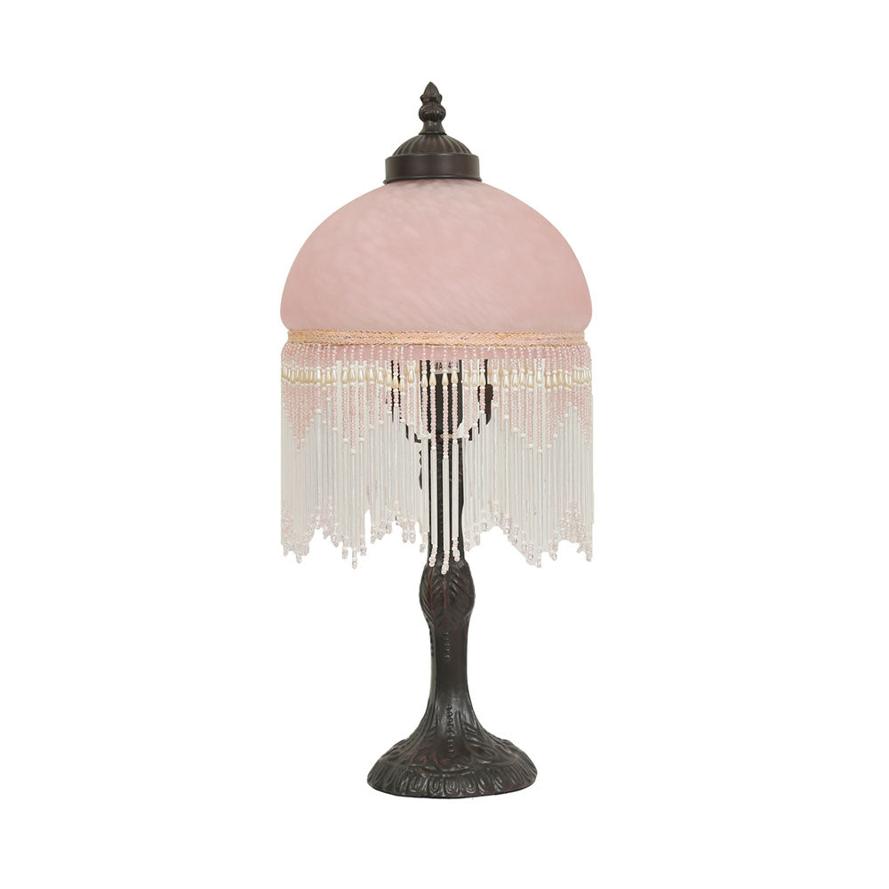 Victorian Beaded Style Table Lamp - Pink - Notbrand