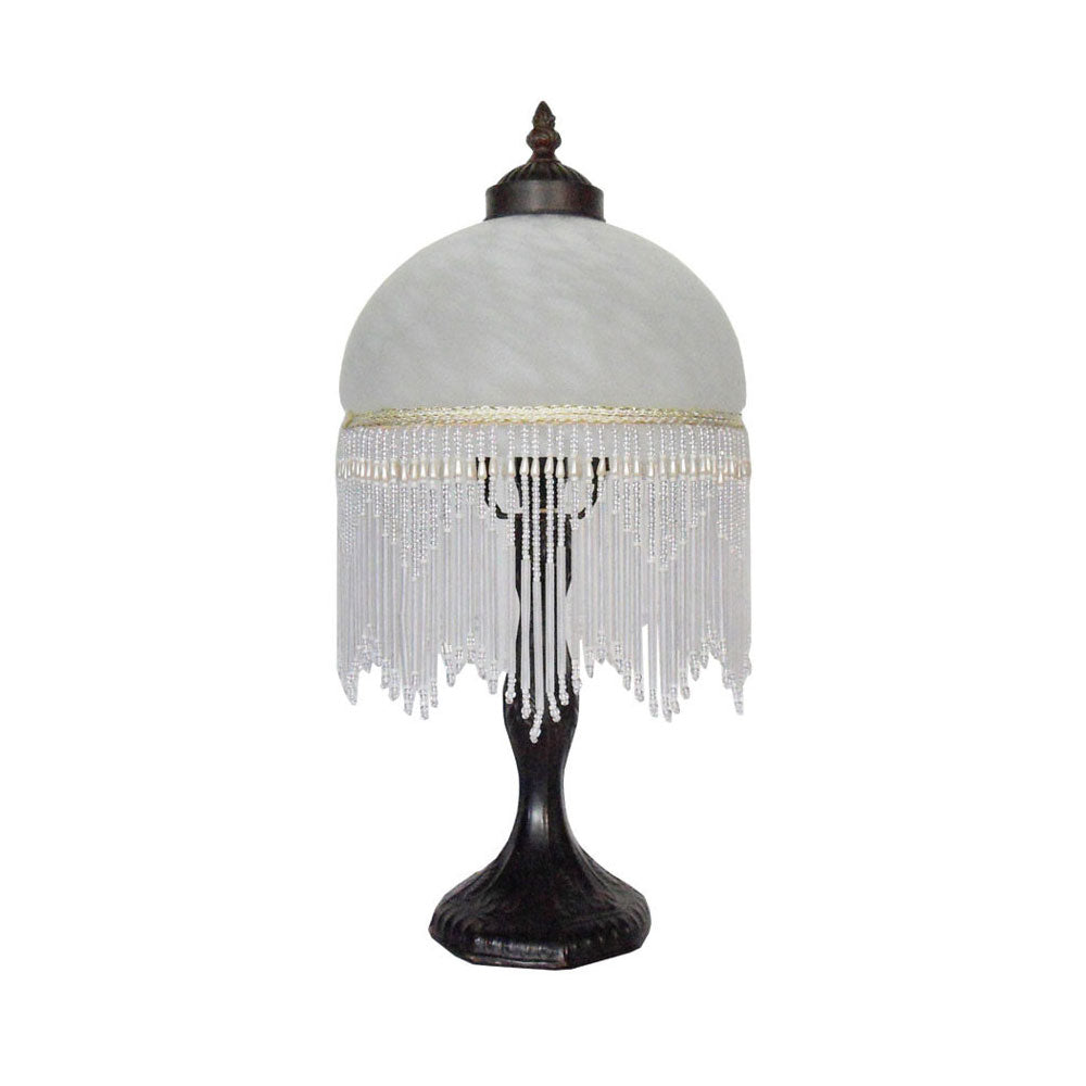 Victorian Beaded Style Table Lamp - White - Notbrand