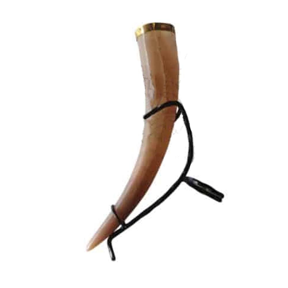 Viking Drinking Horn with Iron Stand - Notbrand