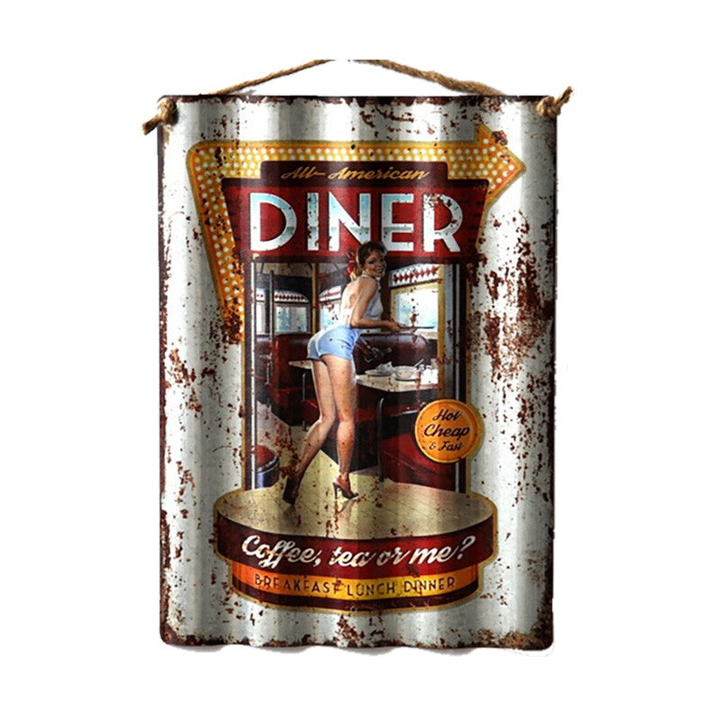 Diner Corrugated Wall Plaque - Notbrand