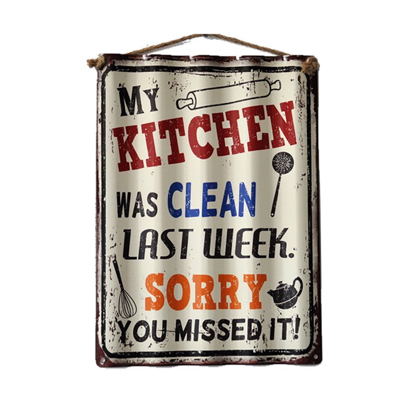 My Kitchen Corrugated Wall Plaque - Notbrand
