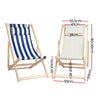 Gardeon Outdoor Chairs Sun Lounge Deck Beach Chair Folding Wooden Patio Furniture Beige - Notbrand