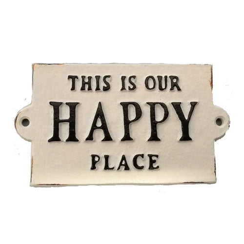 Metal Wall Plaque - This Is Our Happy Place - Notbrand
