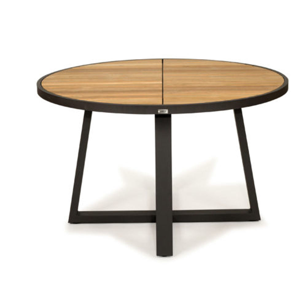 Luke Outdoor Round Dining Table in Asteroid Black - 1.25m - Notbrand