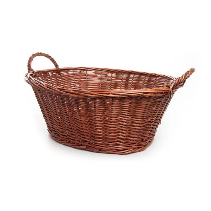 Set of 3 Willow Oval Laundry Basket - Dark Brown - Notbrand