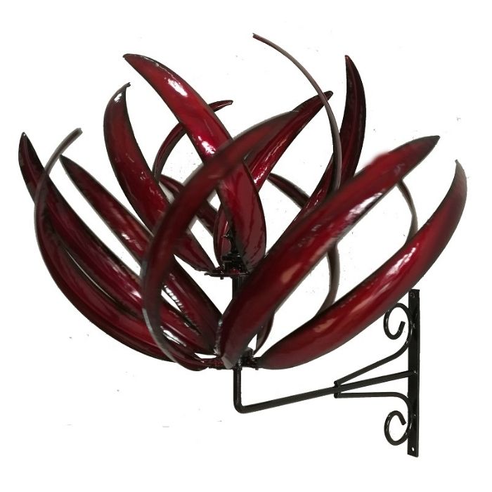 Wind Spin Lotus Wall Mount - Red - NotBrand