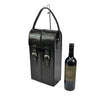 Silenus Black Leather Wine Holder Double - Notbrand