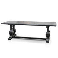 Wood Dining Table 2.4m - Full Black - Notbrand