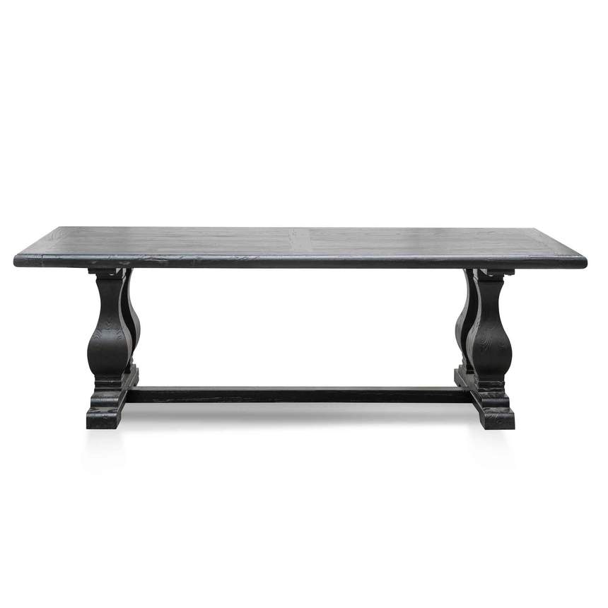 Wood Dining Table 2.4m - Full Black - Notbrand