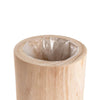 Set of 3 Wooden Cylinder Pot in Natural - Large - Notbrand
