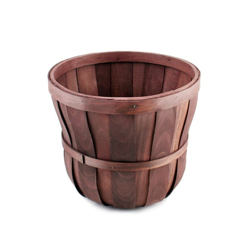 Set of 3 Wooden Round Woven Barrel Hamper - Small - Notbrand