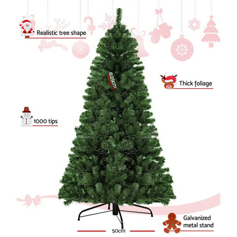 Jingle Jollys 2.4M 8FT Christmas Tree 1000 Tips Green - Notbrand