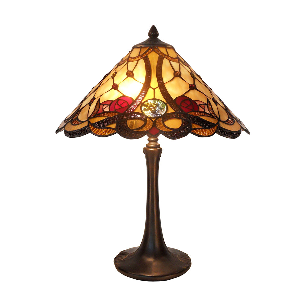 Zander Tiffany Style Table Lamp - Multi - Notbrand