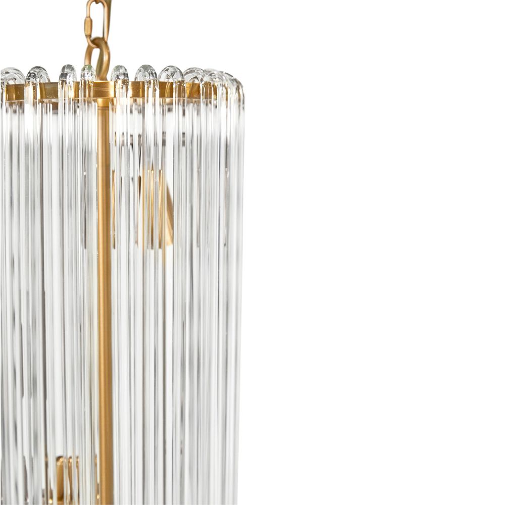 Zara Light Pendant in Brass - Long - Notbrand