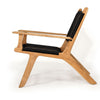 Earine Teak Wood Accent Arm Chair - Black - Notbrand